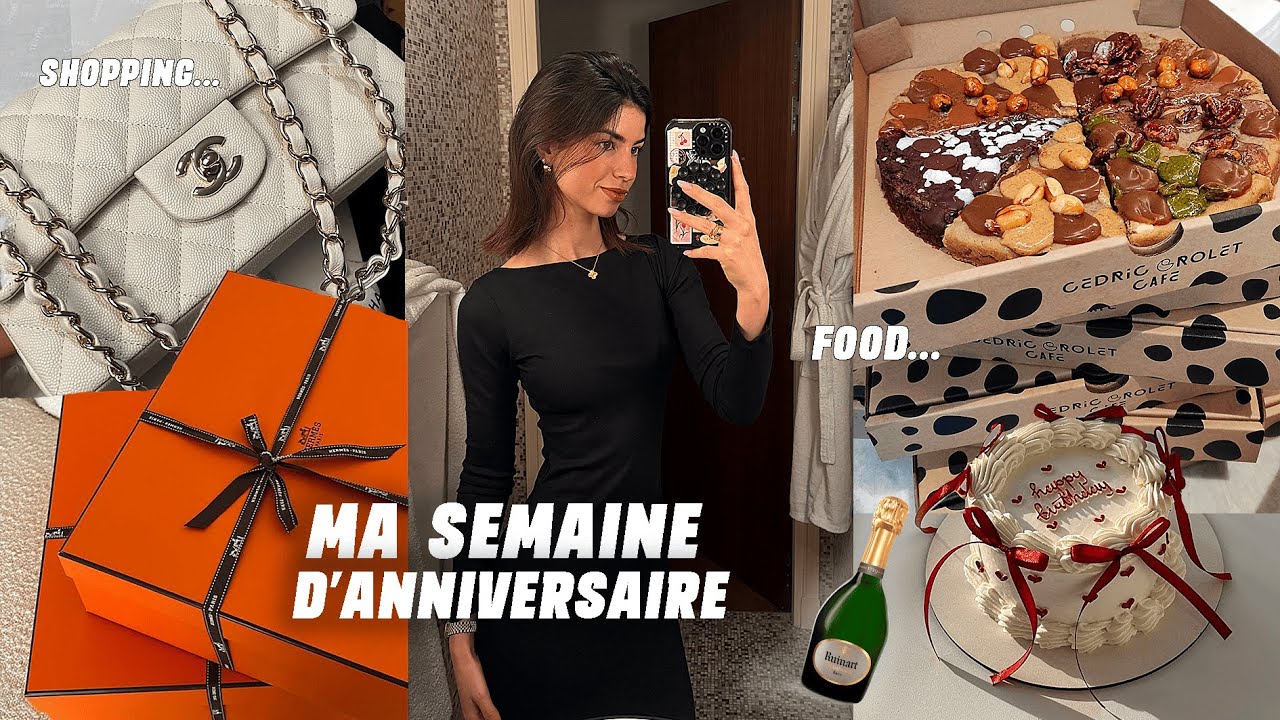 YouTube post by @stelle. for Aroma-Zone. Caption reads: MY INCREDIBLE BIRTHDAY (shopping, Cédric Grolet,....