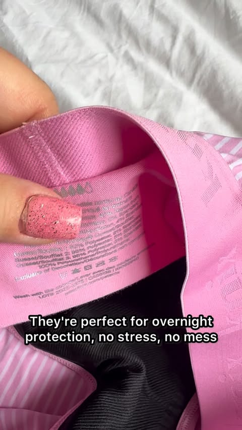 Instagram post by @thisstellarjourney for Knix. Caption reads: [...] perfect for overnight, and reusable. @knix....