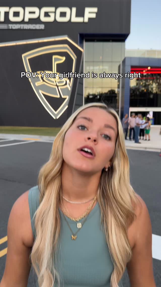 Instagram post by @gabbyygonz for Topgolf. Caption reads: I’m always right 😉 Topgolf has football.....