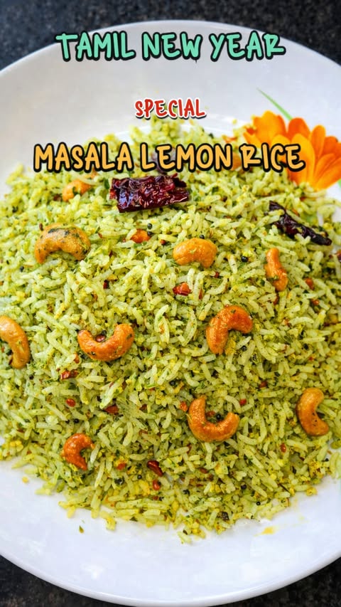 Instagram post by @kaathuvaakulasamayal for Daawat. Caption reads: [...] aroma 💛🌾 Masala Lemon Rice made using....