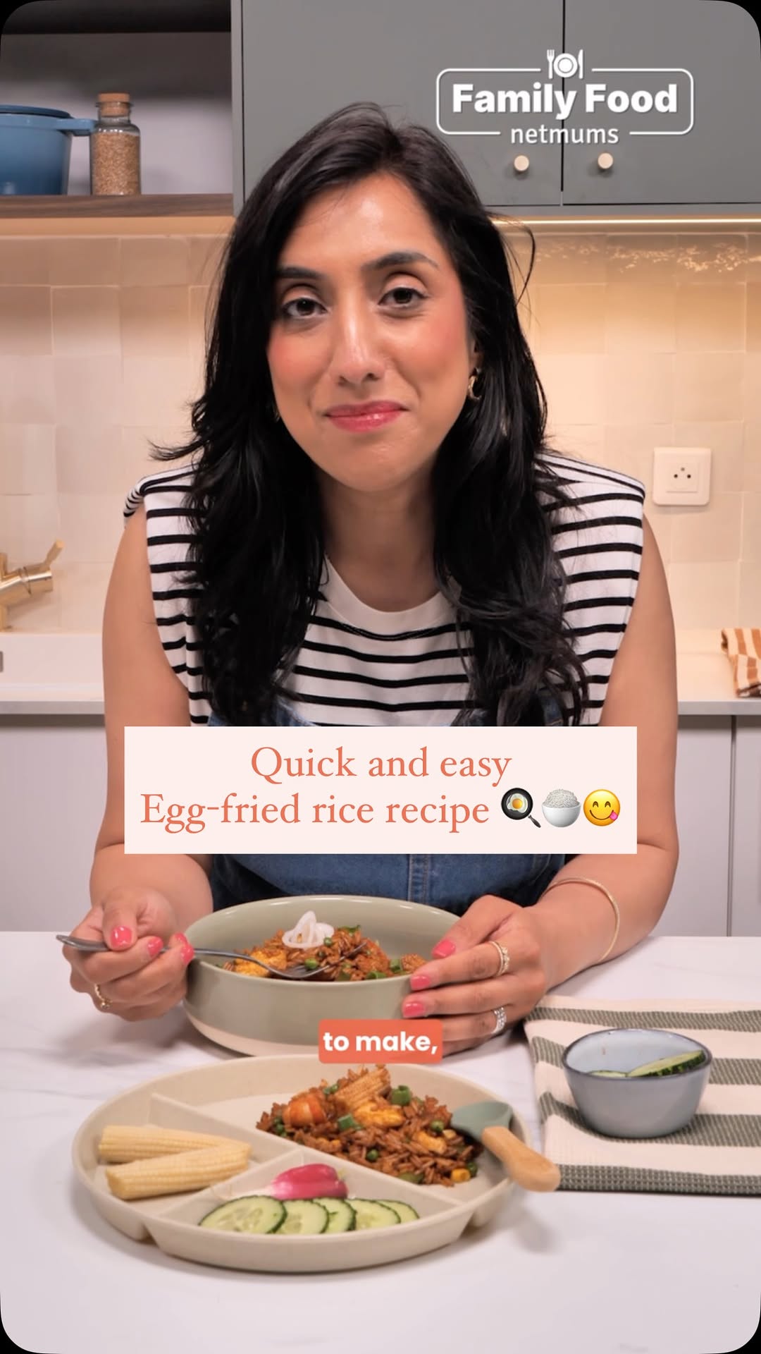 Instagram post by @hey_renu for Netmums. Caption reads: Run out of family meal inspo as we head to the end....