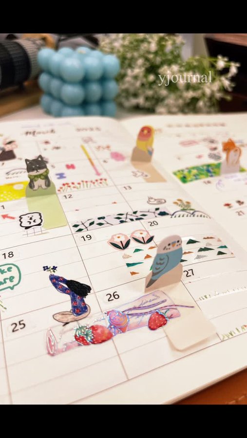 Instagram post by @yjournaling for Paper Source. Caption reads: #nationalcraftmonth2025 @papersource....