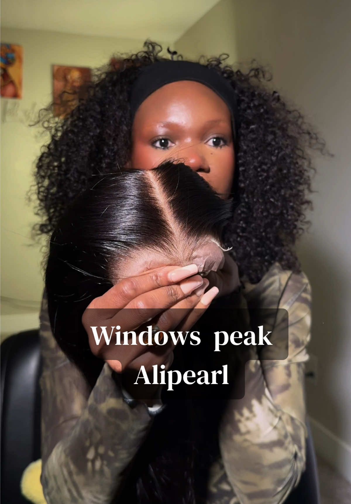 TikTok post by @mercirella1 for Alipearl Hair. Caption reads: [...] lagos hairline 🥰26inch straight....