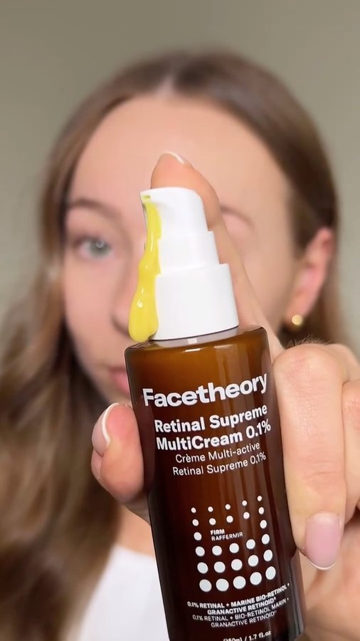 Instagram post by @wiktoriastefaniaa for Facetheory. Caption reads: ad Transform your skincare with @facetheory’s NEW....