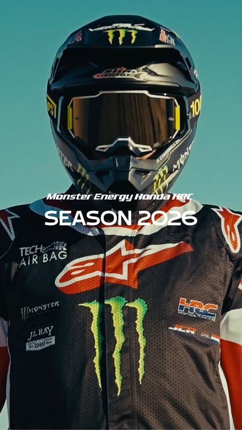 Instagram post by @mcventura84 for Honda. Caption reads: The Monster Energy Honda HRC Rally2 Team is ready....