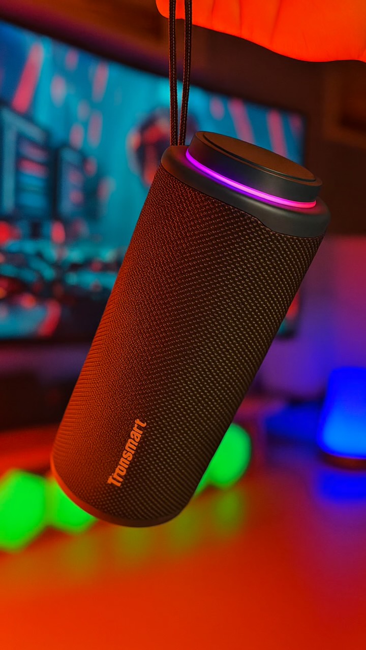 Instagram post by @techie_nomad007 for Tronsmart. Caption reads: 🎶 Power. Bass. Freedom.
Take your outdoor vibes....