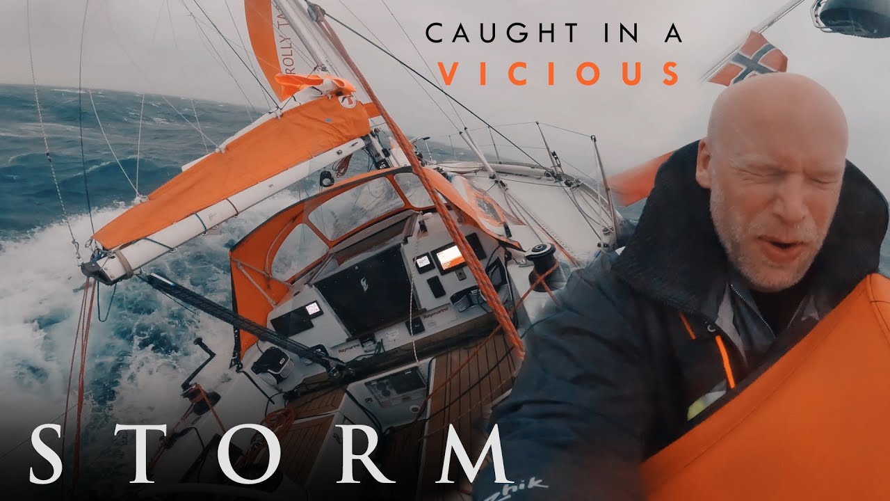 YouTube post by @erikaanderaa for Saily. Caption reads: I sailed straight into a STORM!.
