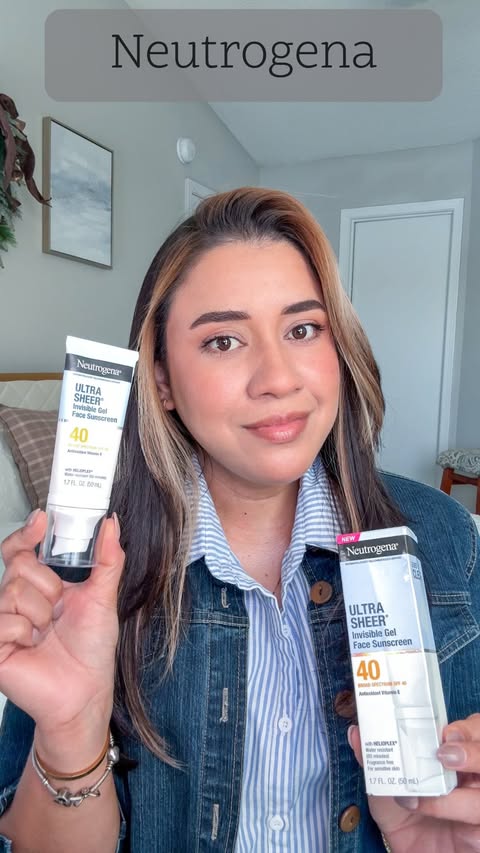 Instagram post by @leydissuarez for Amazon. Caption reads: [...] sunscreen you can’t see 🌟 @neutrogena....