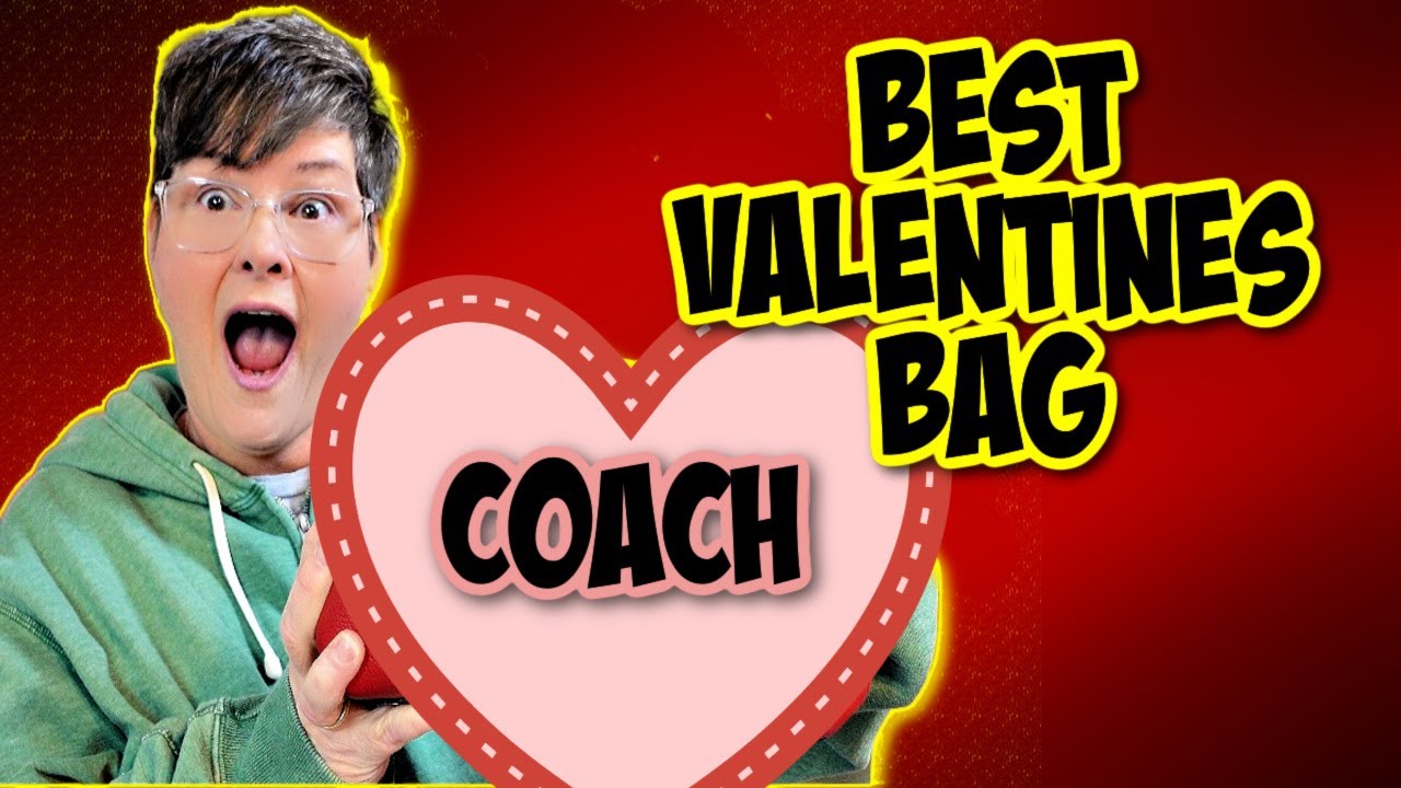 YouTube post by @WinnieBeeLV for biglots. Caption reads: Best COACH Valentines Bags!! Mini Haul!.