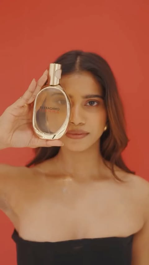 Instagram post by @shubhra.vaity for FERRAGAMO. Caption reads: A journey of shades and contrasts, the new....