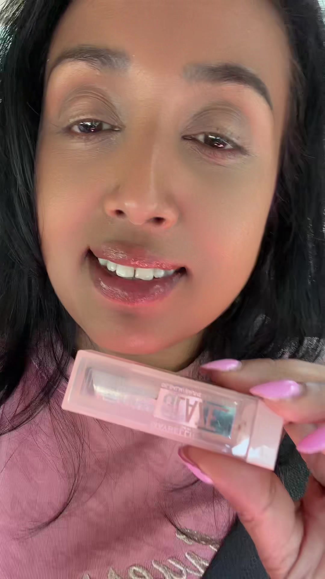 TikTok post by an influencer for Maybelline. Caption reads: [...] lippie!! It’s soo good! @Maybelline NY....