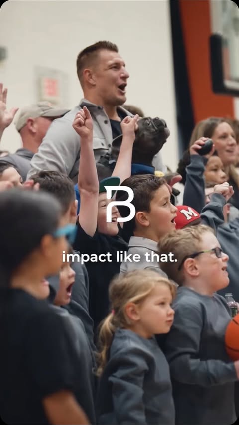 Instagram post by @gronk for BYLT Basics. Caption reads: [...] I partnered with @makeawishmari and....