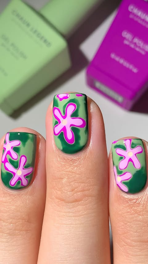Instagram post by @abe.nailbabe for Sally Beauty. Caption reads: What does this remind you of?🤔🩷....