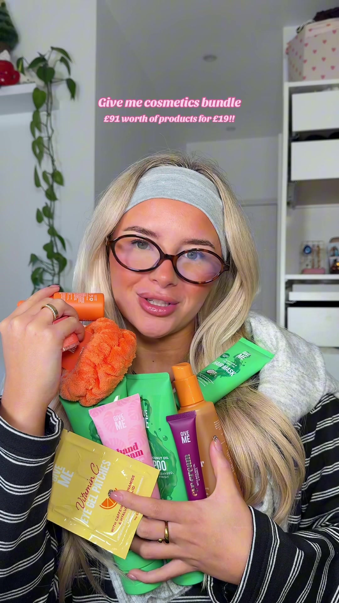 TikTok post by @leilapeacock_ for Give Me Cosmetics. Caption reads: WHAT! @Give Me Cosmetics new early Black Friday....