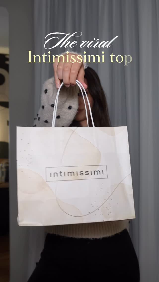 Instagram post by @cristina.aneta for Intimissimi. Caption reads: Modal and cashmere top from @intimissimiromania....