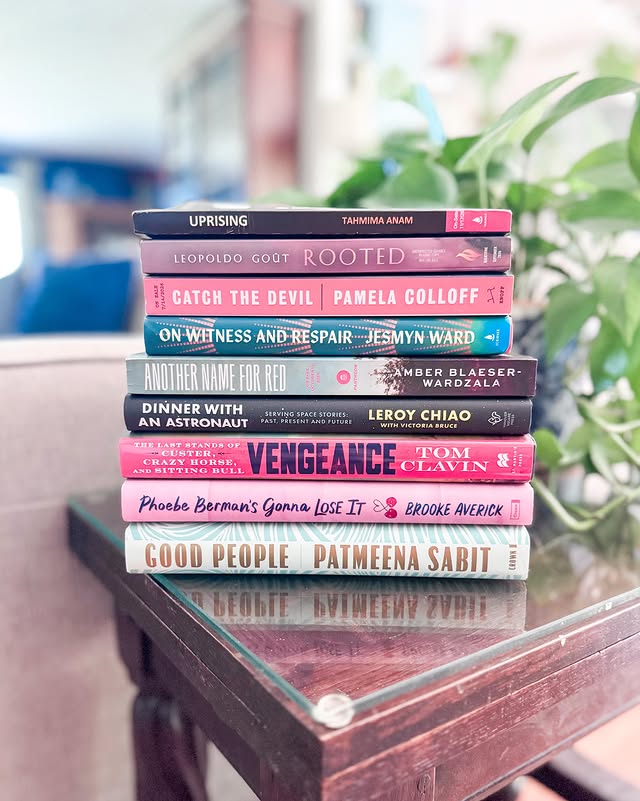 Instagram post by @amy_alwaysreading for Scribner Books. Caption reads: [...] @htpbooks @pantheonbooks @scribnerbooks....