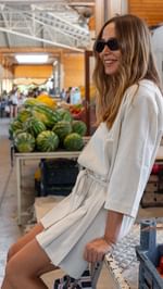 Instagram post by @eburcusenturk for Ayma Active. Caption reads: wrap yourself in comfort, carry it in style 🍇💛....