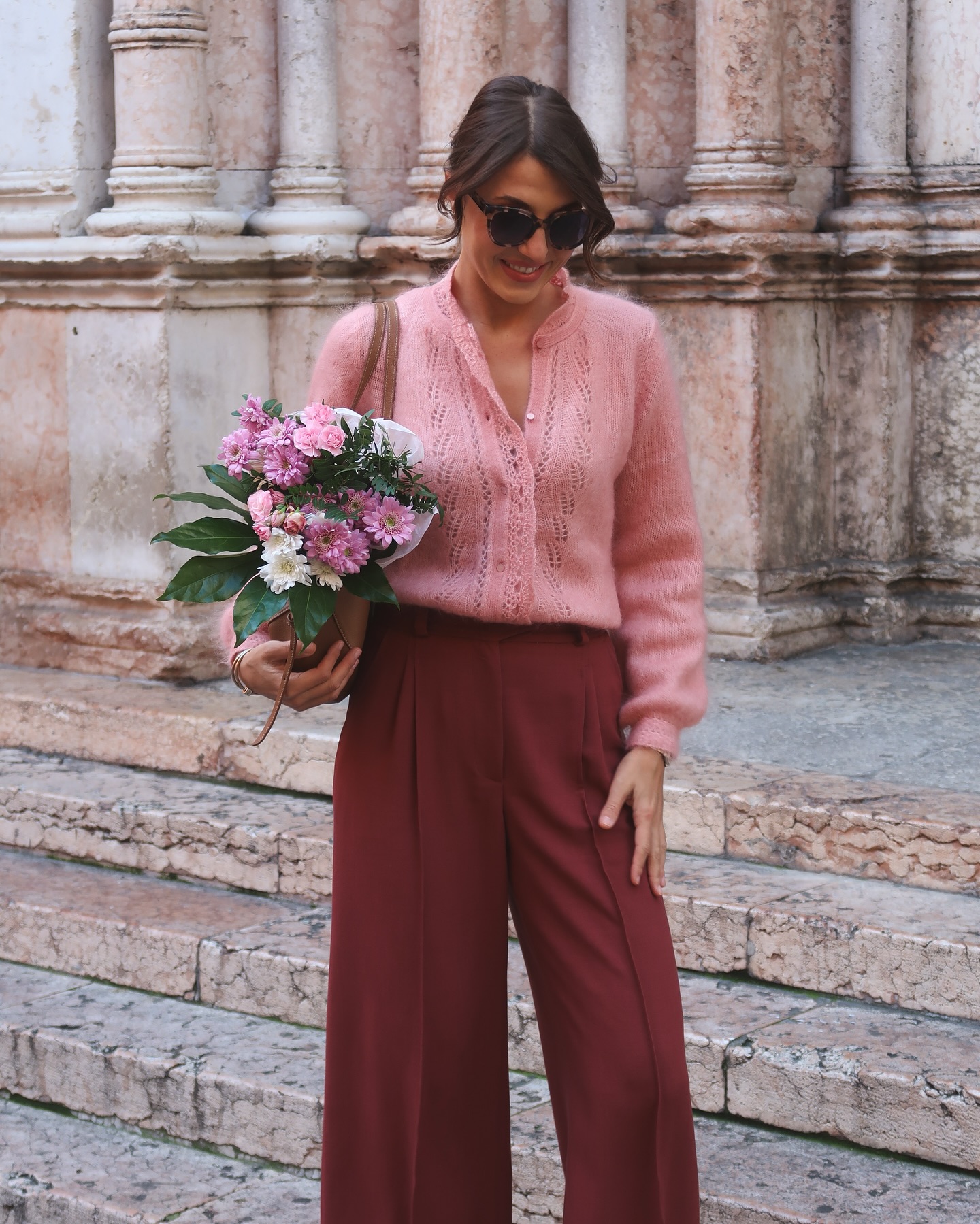 Instagram post by @cristinasurdu for Poleneparis. Caption reads: Step into spring 🌸😊! The spring begins in my....