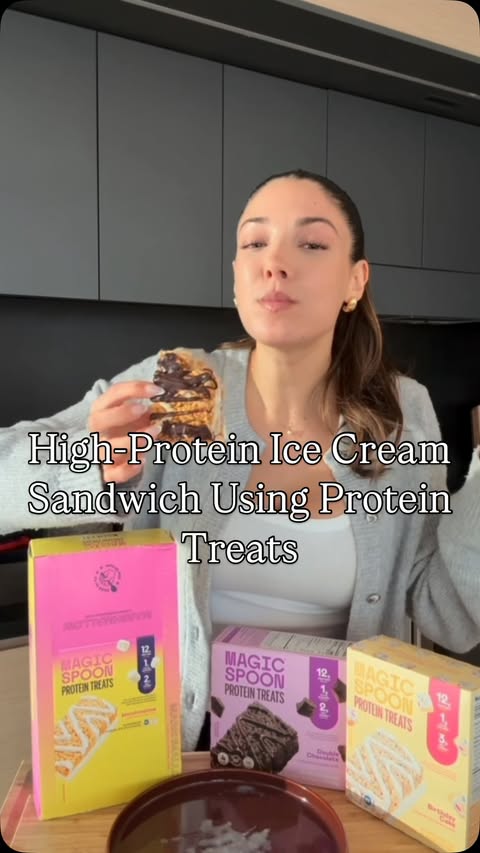 Instagram post by @nicolebrunelle__ for Magic Spoon. Caption reads: [...] but make it 12 grams of protein !....