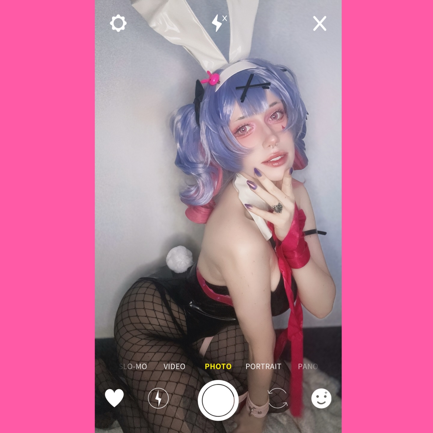 Instagram post by @_crwlyy for dokidokicosplay. Caption reads: [...] go 🐰 . Cos and wig from....