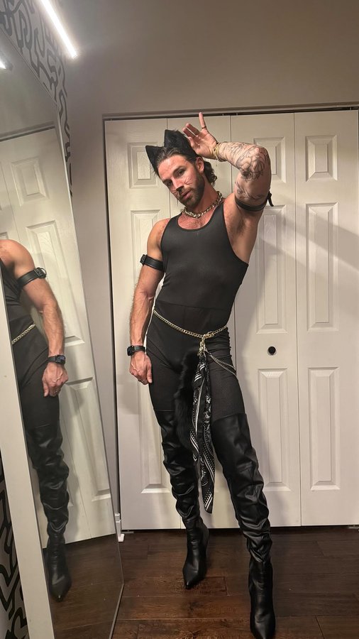 Instagram post by @otterly_nonsense for Ciciful. Caption reads: Just a black cat looking for his golden retriever.....