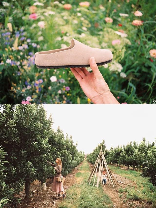 Instagram post by @emmytrounce for Birkenstock. Caption reads: Took my @birkenstockusa Amsterdam clogs on a trip....