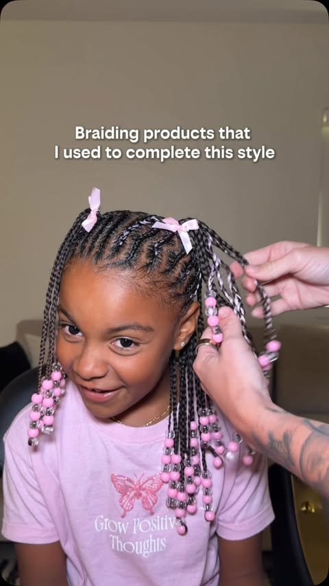 Instagram post by @_carterrae for Camille Rose. Caption reads: We love this braiding combo by....