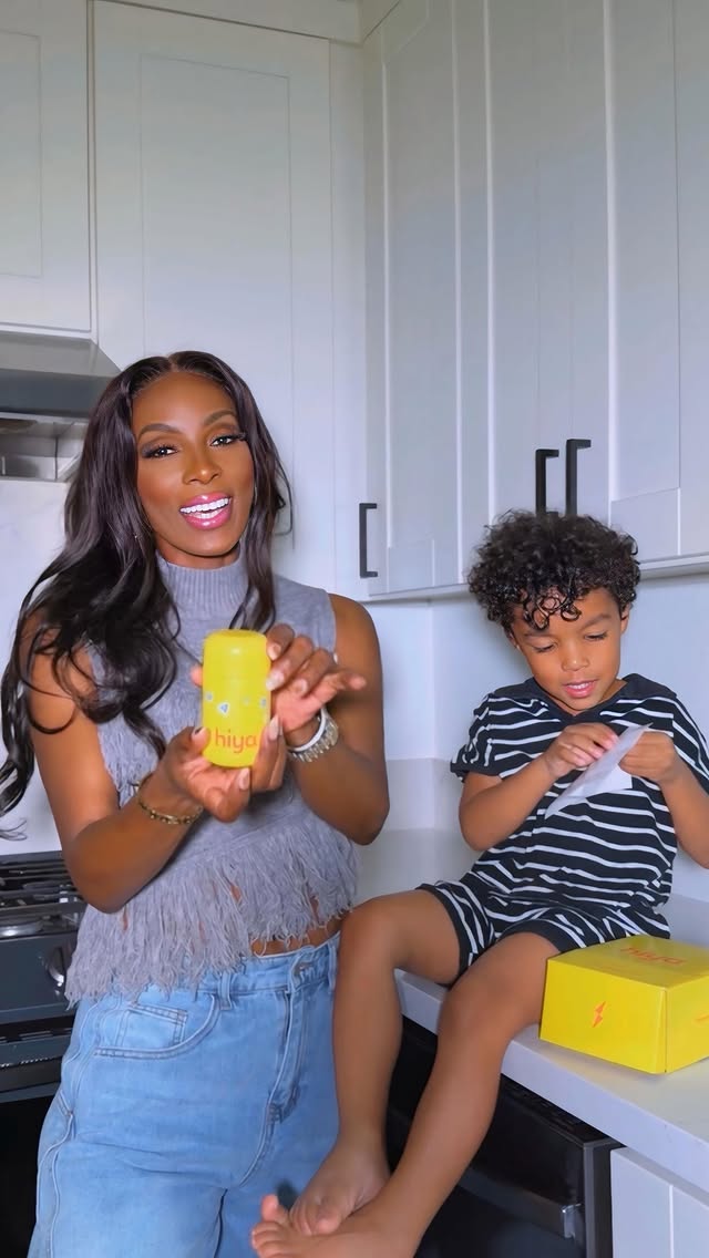 Instagram post by @toyacosbey for Hiya. Caption reads: [...] swapped out the sugary gummies for....