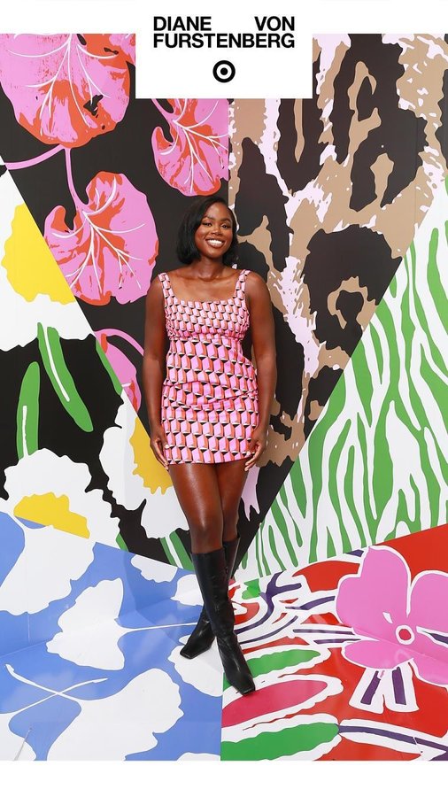 Instagram post by @enigivensunday for DVF. Caption reads: [...] are you keeping it minimal? @target and @dvf....