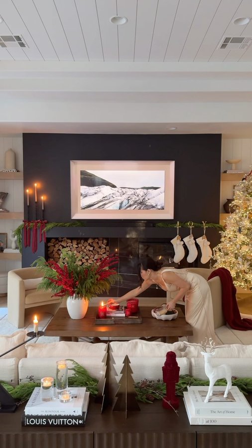 Instagram post by @jillhigginson for Voluspa. Caption reads: Creating holiday magic with @voluspacandles....