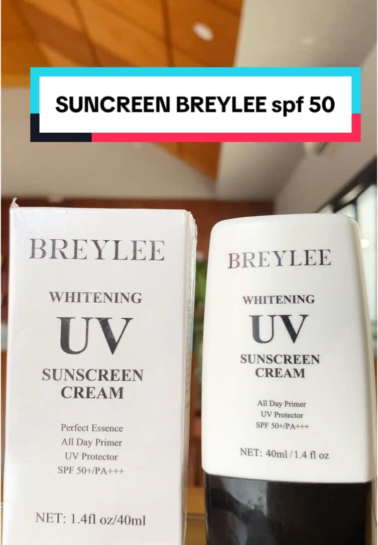TikTok post by @innafitriagominam for Breylee Indonesia. Caption reads: Suncreen efek tone up yg cepat shade dengan warna....
