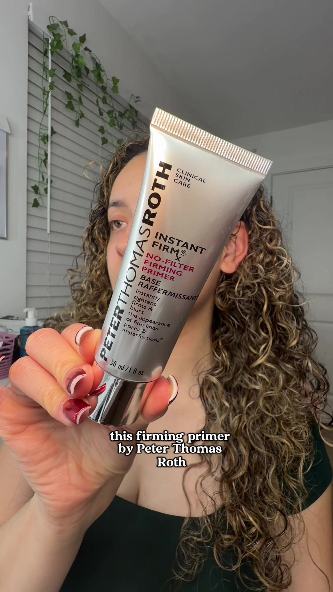 TikTok post by @briannaanais for Peter Thomas Roth. Caption reads: for the baddies who want no pores showing up for....
