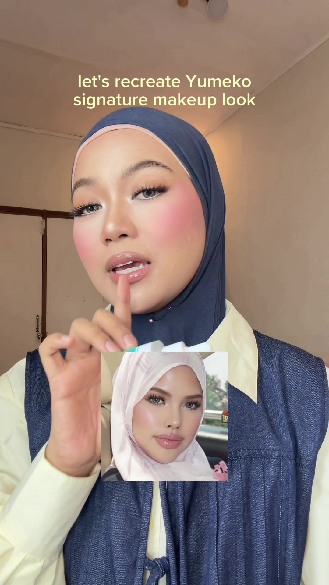 TikTok post by @sukmaasuk for Hanasui. Caption reads: [...] 🧏🏻‍♀️✨#SerumPilihanTepat #CantikmuHanasui....