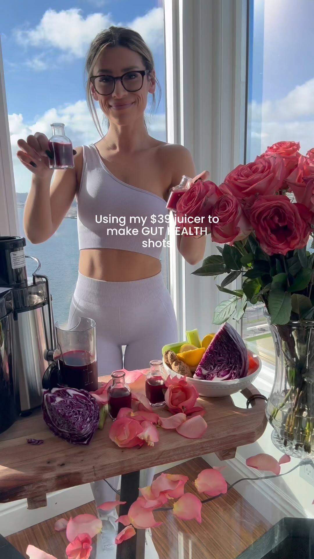 Instagram post by @zswiim for Flat Tummy Co. Caption reads: Most def will clear ya out 
Recipe ⬇️
- Red....