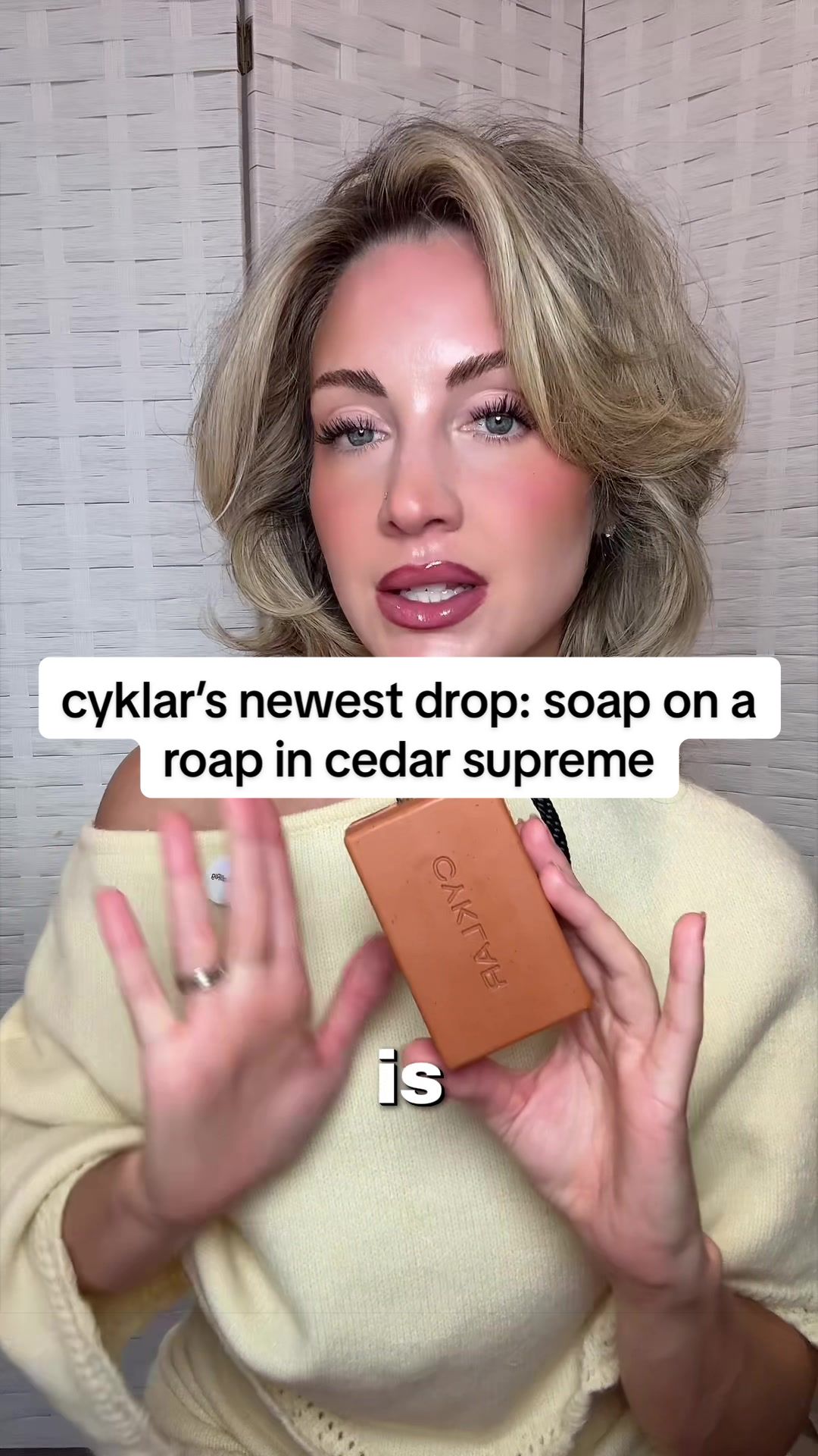 TikTok post by @kallyleigh_ for Cyklar. Caption reads: [...] for your softest, most supple skin: cyklar’s....