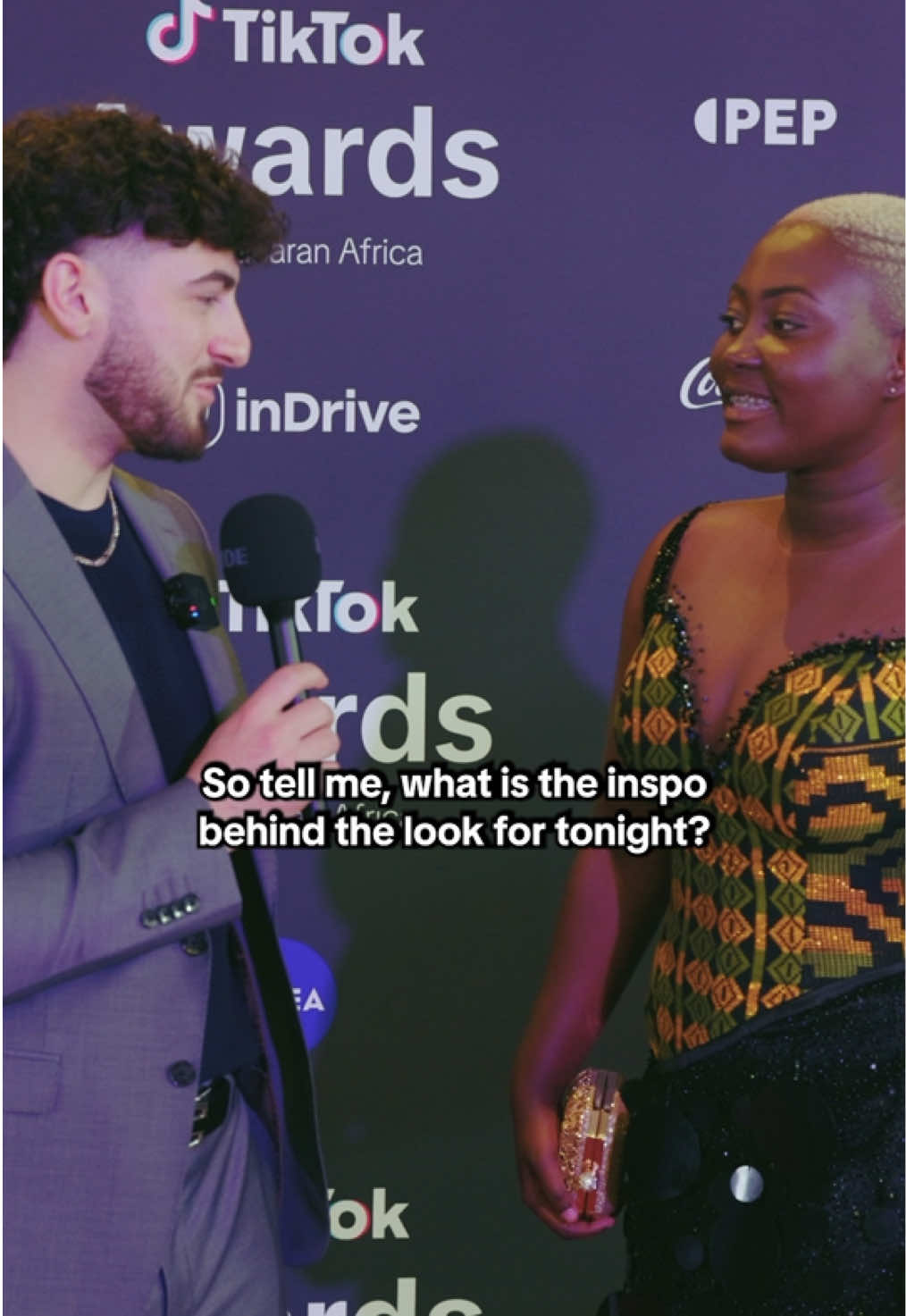 TikTok post by @tiktok_nigeria for inDrive. Caption reads: @Chefabbys brings her Ghanaian flair to the red....