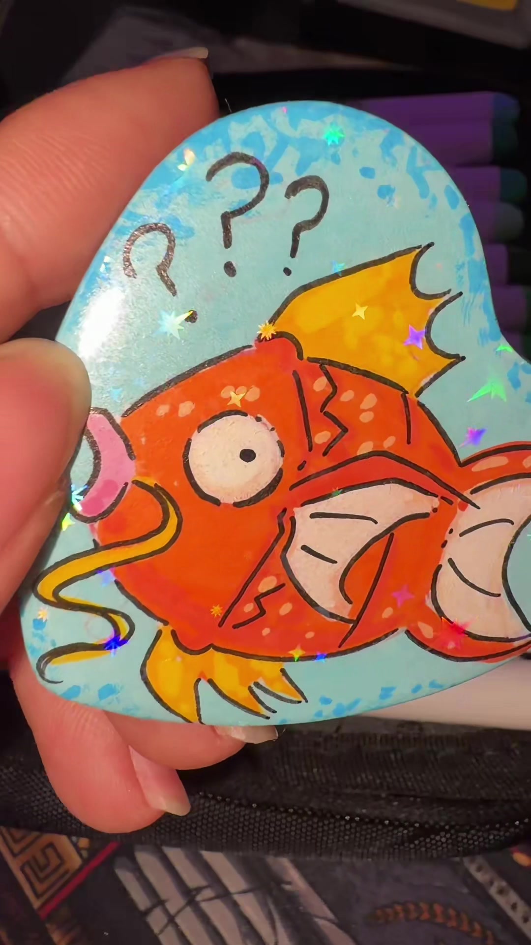TikTok post by @diamiour for Ohuhu. Caption reads: [...] more derpy buttons? I love using these.....