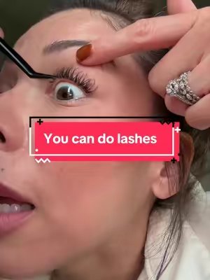 TikTok post by @sara.wo.an.h for Kisslily. Caption reads: Proof that anyone can do lashes! @Kisslily....
