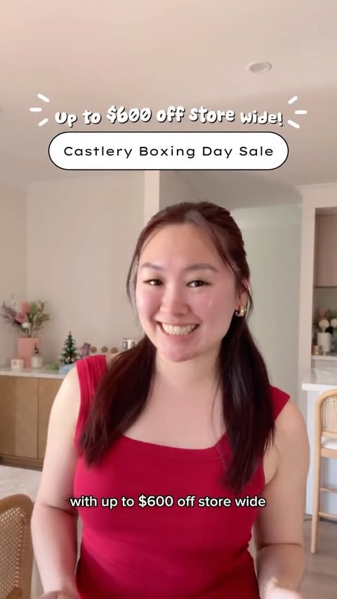 Instagram post by @_jessicaugc_ for Castlery. Caption reads: Castlery’s Boxing Day sale couldn’t have come at....