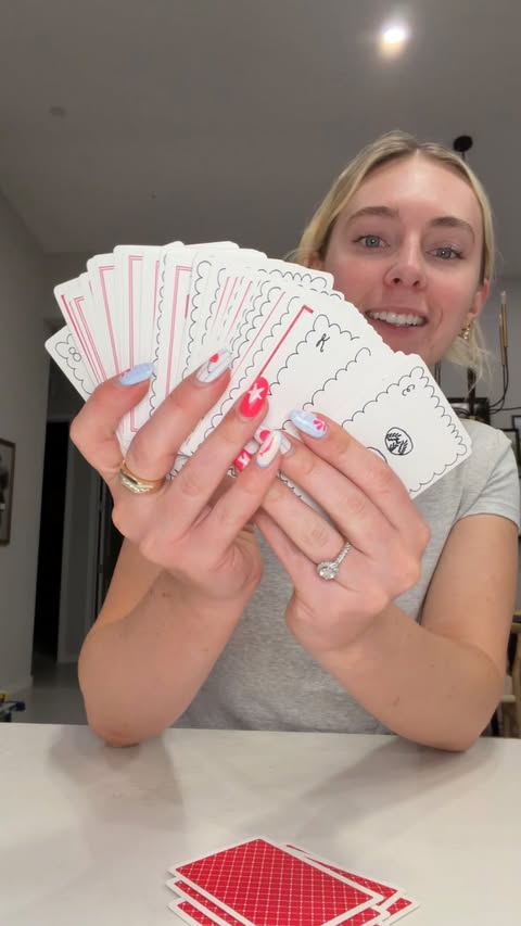 Instagram post by @serenaneel for Cricut. Caption reads: [...] a custom deck of playing cards with my....