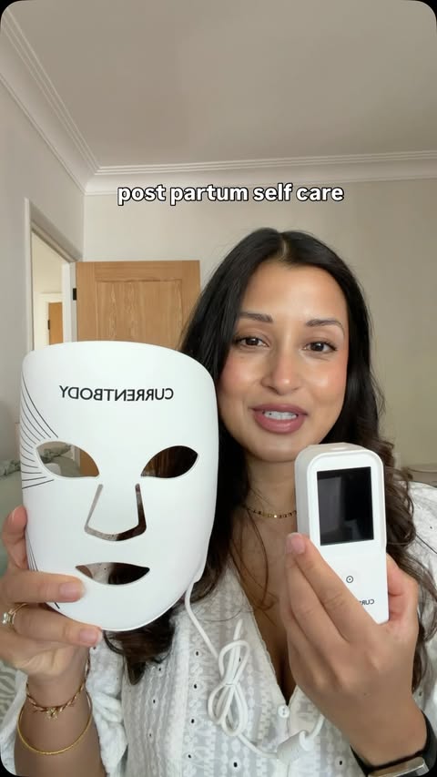 Instagram post by @lifewithdoctormon for CurrentBody. Caption reads: [...] fully personalised LED mask from....