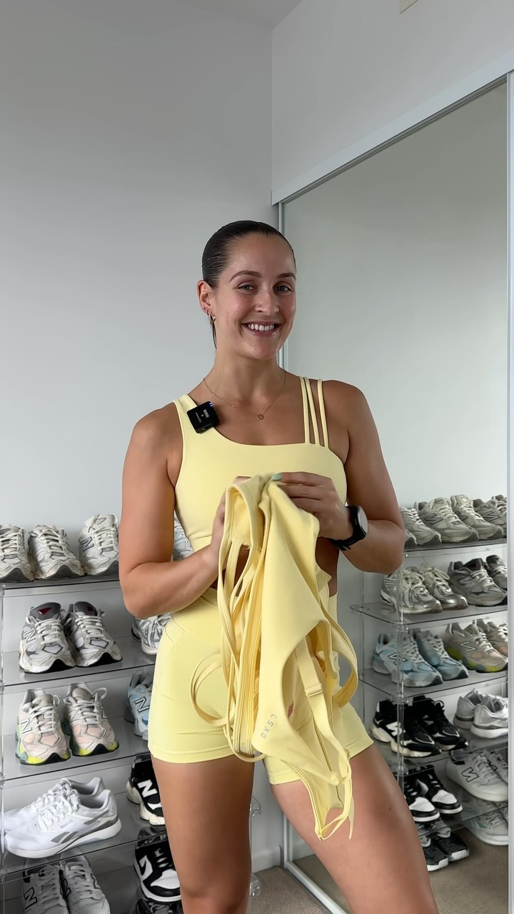 Instagram post by @abbeyhallfitness for LSKD. Caption reads: LEMON HEAVEN!! 🍋✨💛⚡️⭐️ @lskd 4 beautiful new....