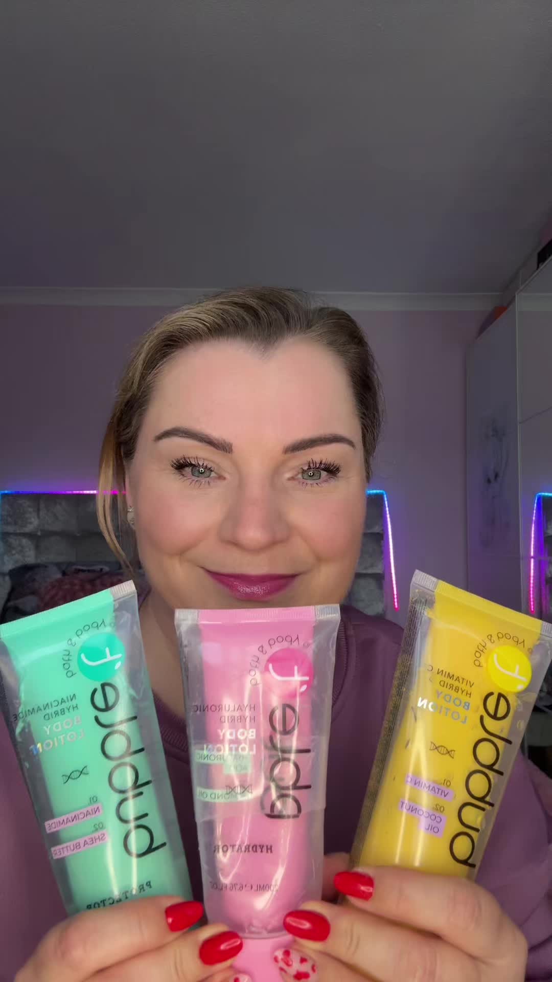 TikTok post by @aniacoomber for Bubble T Cosmetics. Caption reads: [...] or all bundle from yellow basket @Bubble T....
