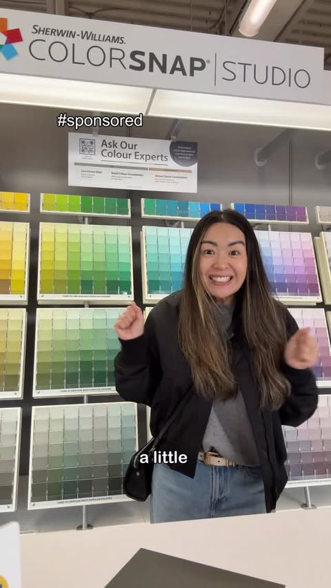 Instagram post by @lifewithleannelee for Sherwin-Williams. Caption reads: [...] that was more fitting so I came to....