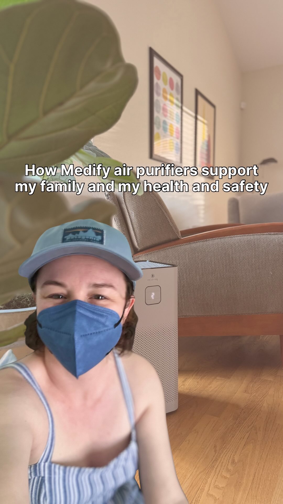 Instagram post by @spoonfuloflindsay for Medify Air. Caption reads: #ad After being a fan and user of Medify purifiers....
