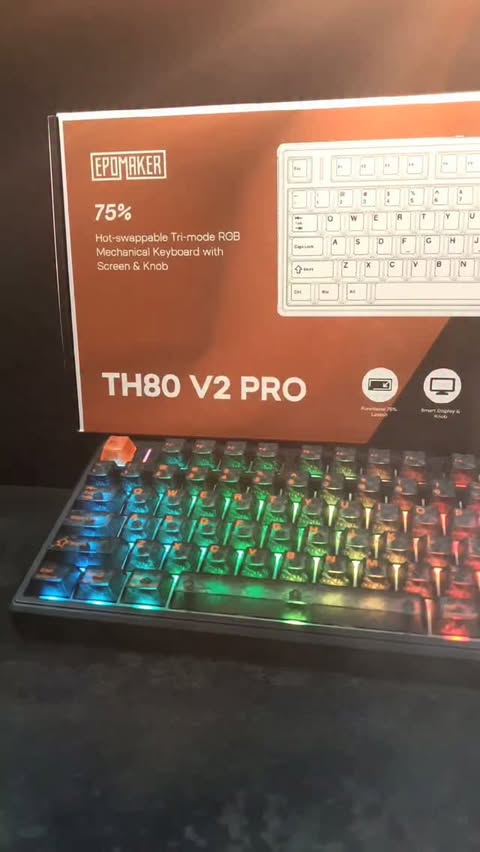 Instagram post by @mazzzzgr for Epomaker. Caption reads: ⌨️ Epomaker TH80 V2 Pro Mechanical Keyboard ⌨️ 👉....