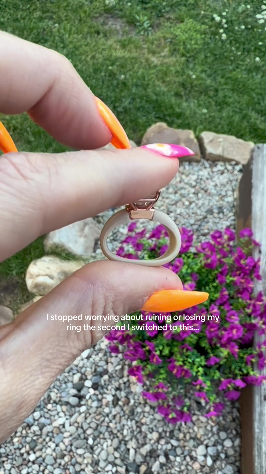 TikTok post by @homeschoolhaven_b for Rinfit. Caption reads: This Rinfit silicone ring is my go-to for working....