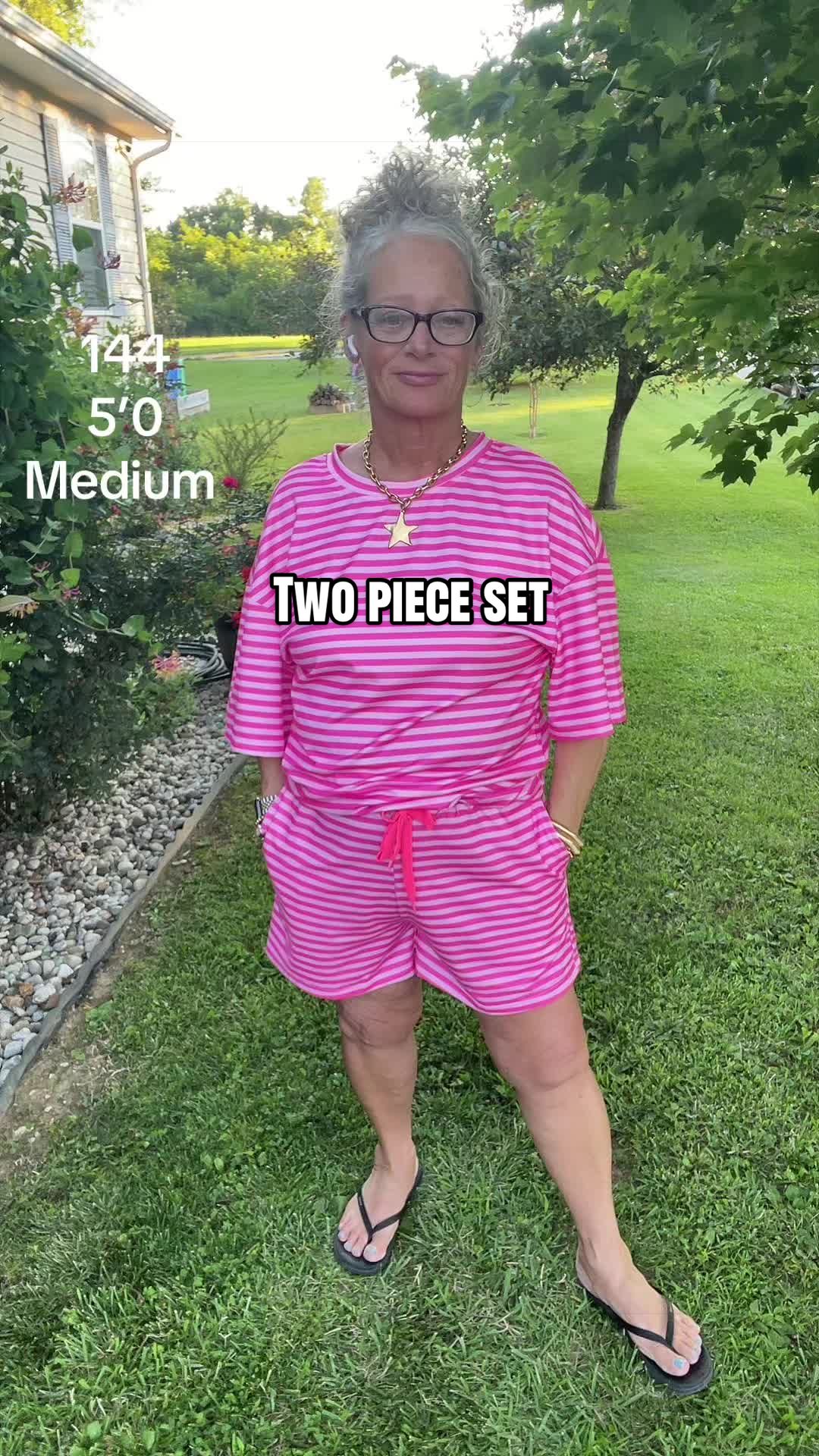 TikTok post by @momma_goldie_ky for Fisoew Fashion. Caption reads: [...] #midlifefashion #FashionOver50 @Fisoew....