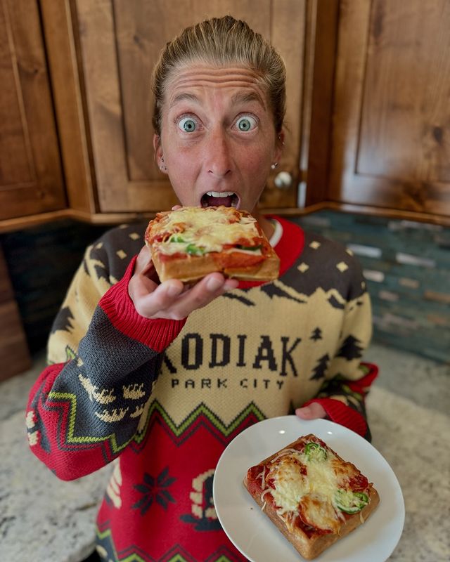 Instagram post by @courtneydauwalter for Kodiak Cakes. Caption reads: Is this possibly maybe the most perfect....