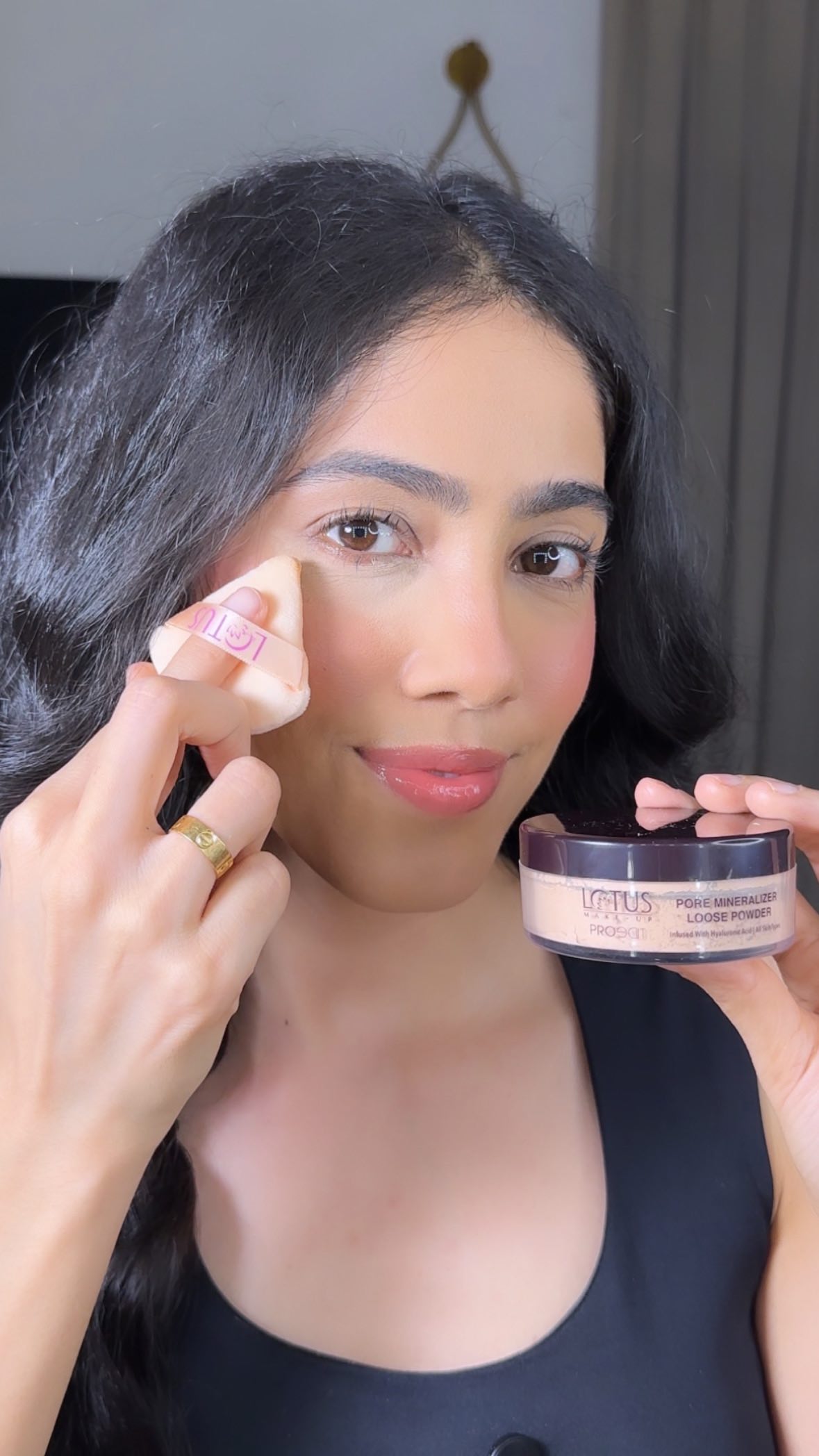 Instagram post by @makeupstoriesbyshreya for Lotus Herbals. Caption reads: Here are the Correct steps to apply....